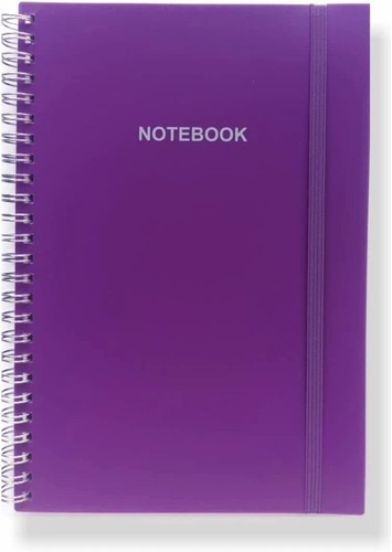 Cuaderno A5 A4 Doble Alambre Wiro Encuadernado Plástico Cubierta Forrada Bloc de Notas Oficina Uso Escolar - Imagen 9 de 28