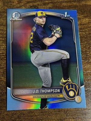 J.D. THOMPSON 2025 Bowman Draft #BDC-14 1st Sky Blue Refractor