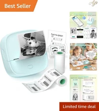 JD-23 Sticker Printer, Mini Portable Thermal Printer Print Pod, Inkless Bluet...