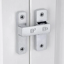 Silvery 180 Degree Barn Door Latch Flip Gate Lock Hardware, Zinc Alloy, Security
