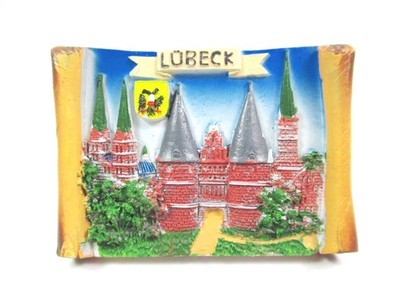 Lübeck Holstentor Magnet Poly Germany Souvenir Schleswig Holstein