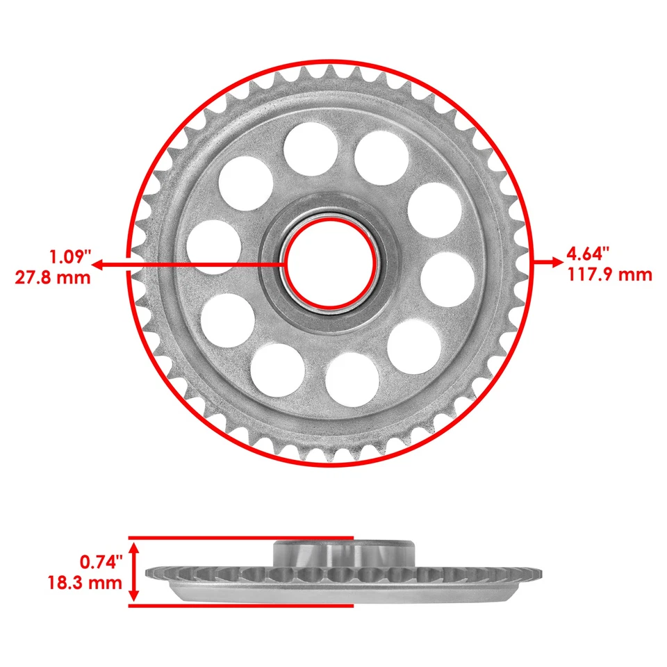 Clutch One Way Bearing Sprocket Gear for Kawasaki Ninja 500 500R EX500 1987-2009 - Image 2 of 4