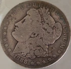 1888 Morgan Silver Dollar $1 0.900 Fine Silver Business Strike Uncertified