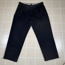 Vintage Polo Ralph Lauren Hammond Pants Mens 36x30 Navy Pleated Cuffed