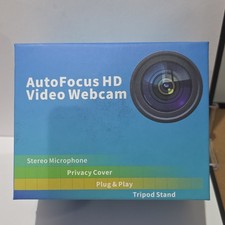 AutoFocus HD Video Webcam Stereo Microphone Privacy Cover Plug  Play
