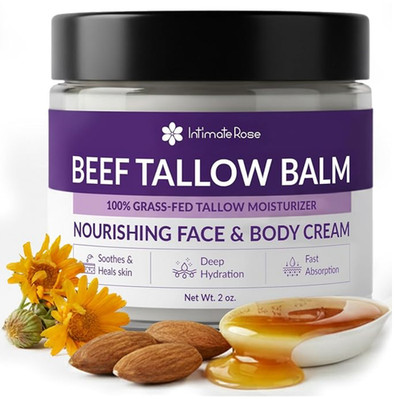 Whipped Beef Tallow for Face & Body - Doctor Recommended 100% Grass Fed