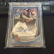 2025 Bowman - Veteran Autographs Corbin Carroll AUTO #PRV-CC Blue Border /150 AU