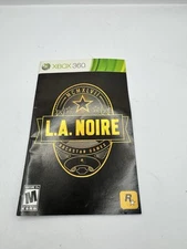 XBOX 360 L.A. NOIRE INSTRUCTION MANUAL ***NO GAME DISC***