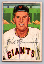1952 BOWMAN #234 FRED FITZSIMMONS GIANTS