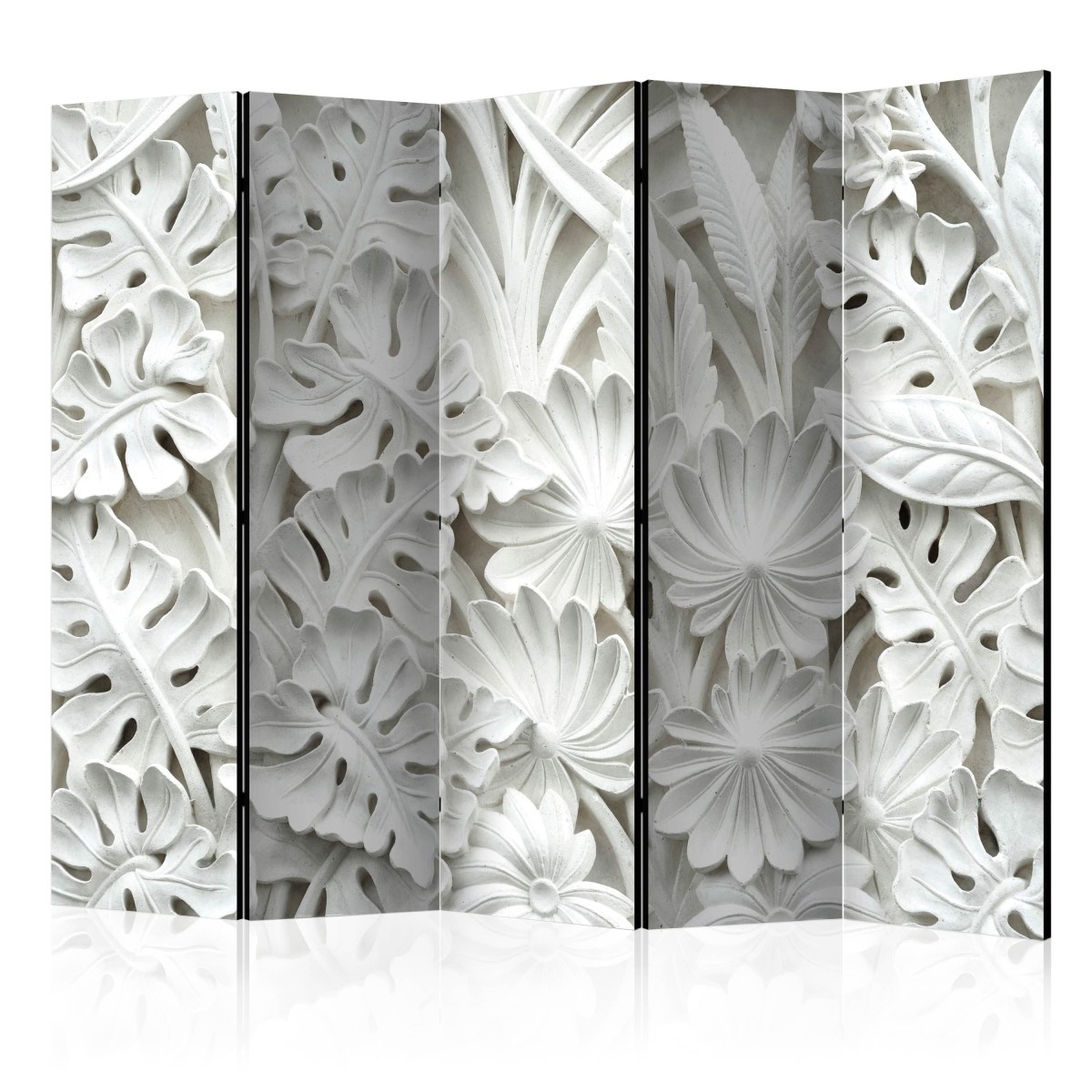 Paravent 5 volets 172x225cm cloison amovible Alabaster Garden II