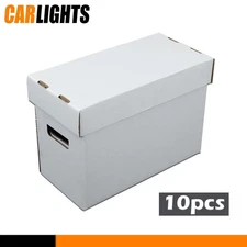 10Pcs Comic Books Storage Boxes Short Holds 150-175 Stackable Durable Archive US