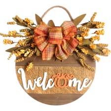 Welcome Sign for Front Door Decor Fall Wreaths Fall Decorations for The Home ...