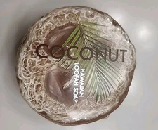Maui Soap Co Loofah Soap – Coconut with Sea Salt & Kukui Oil Vegetarian 4.75oz