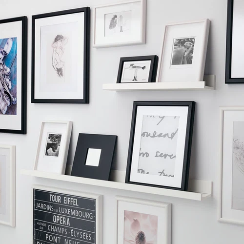 IKEA MOSSLANDA 55cm Picture Ledge Shelf Wall Floating Photo Frame Display - Picture 3 of 23