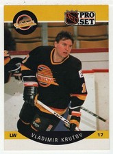 Vladimir Krutov RC - Vancouver (NHL Hockey Card) 1990-91 Pro Set # 296 - Mint