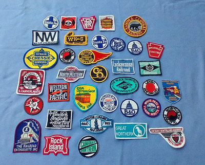 36 Vintage Railroad Patches Numerous Railway Patch Lot