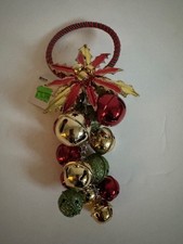 11  Long Metal Jingle Bells Bunch Holiday Christmas Ornament Door Hanger