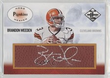 2012 Limited Hogg Heaven Signatures 10/10 Brandon Weeden #8 Auto pa4