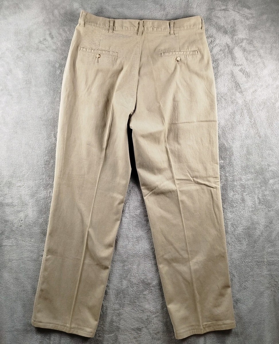 Vintage 90's Polo Ralph Lauren Double Pleated Chino Khaki Pants