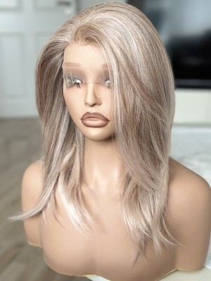 Blond Remy Haar Perücke | Front Lace | flexibler Scheitelbereich 