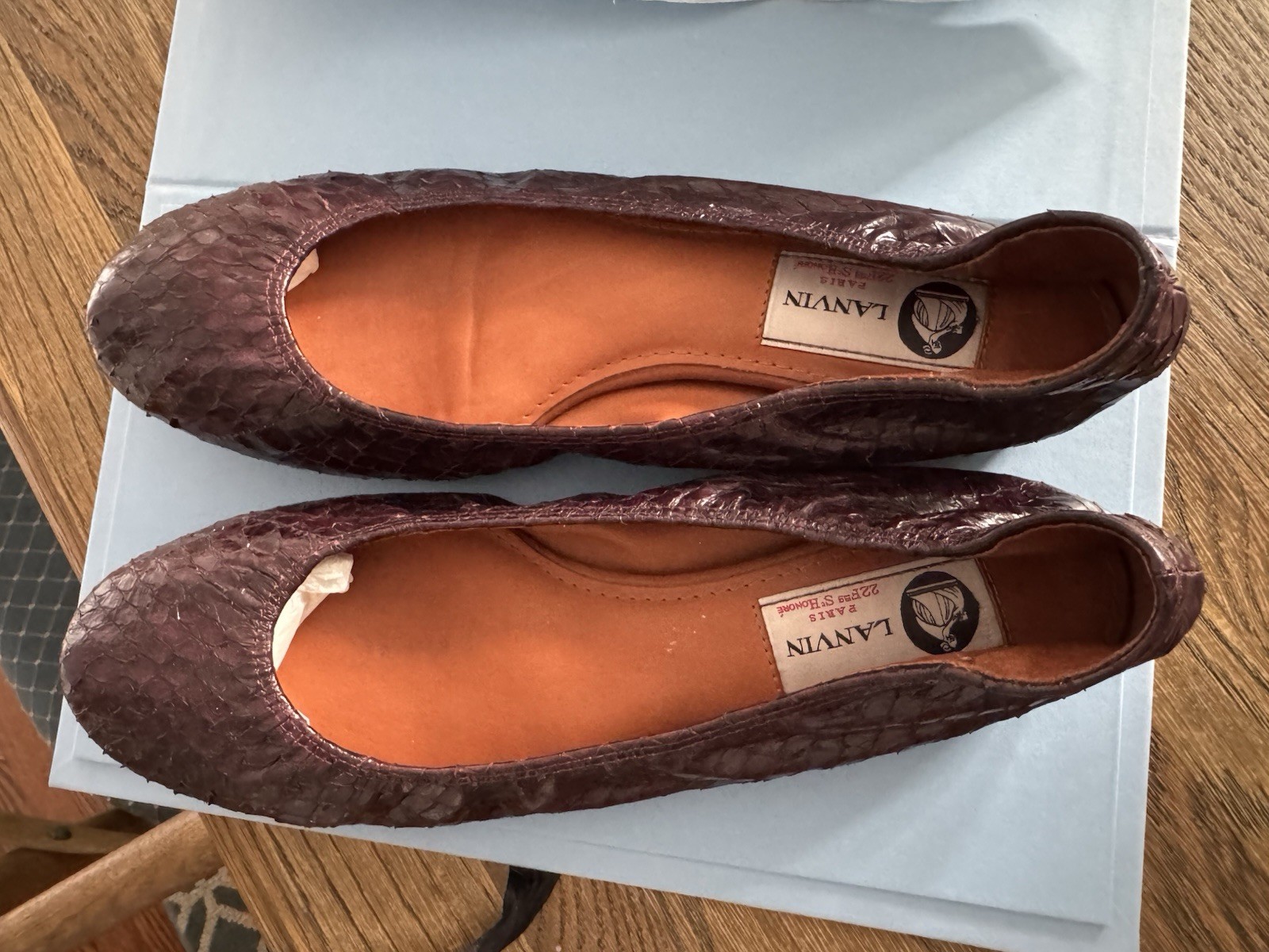 Lanvin Python Ballerina Flats EU39 - image 1