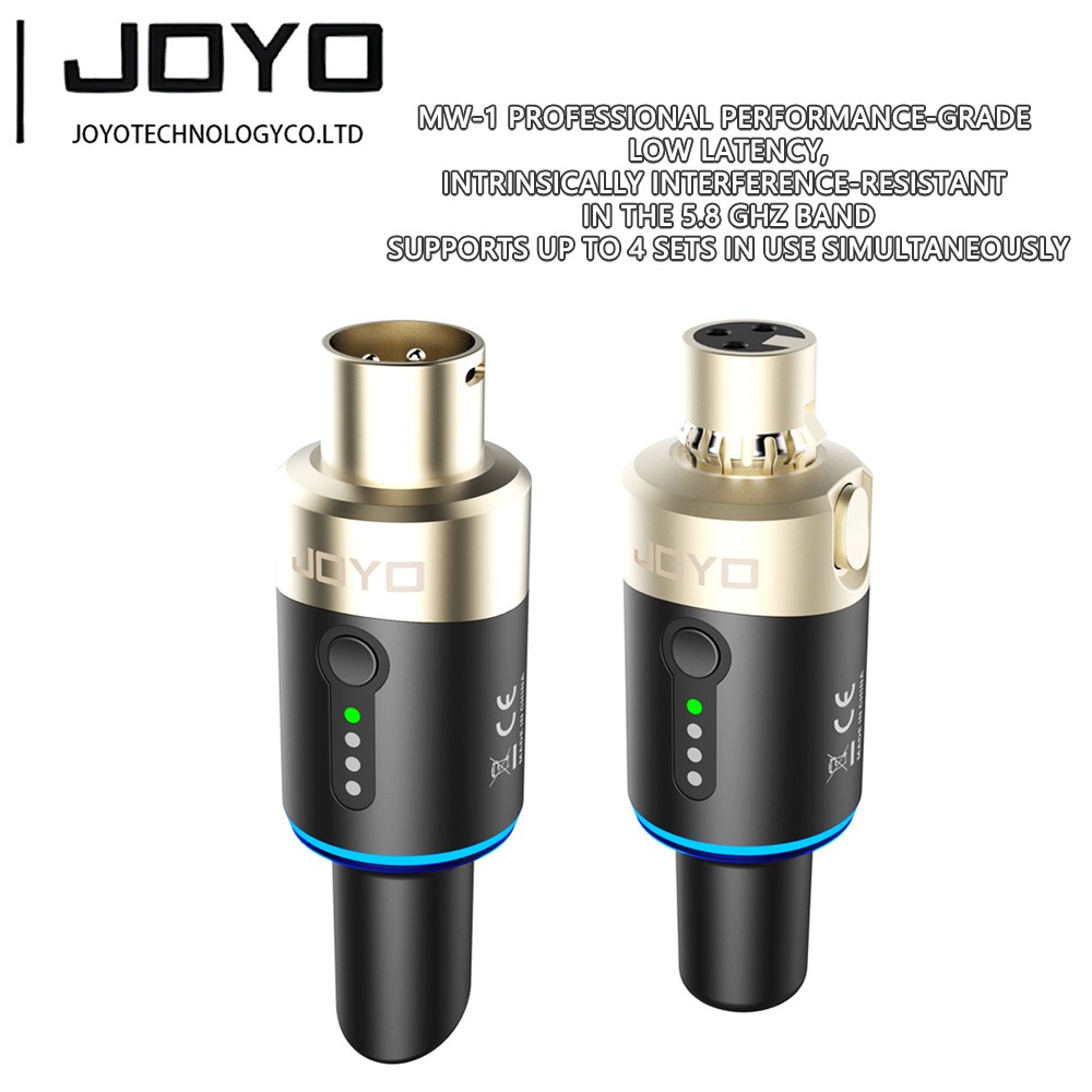 JOYO MW-1 Wireless 5.8GHz Microphone System Plug On XLR Transmitter Receiver