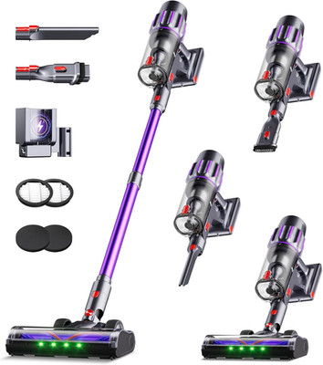 90Mins Cordless Vacuum Cleaner,Upgraded 650W 55KPA Cordless Stick Vacuum with Sm