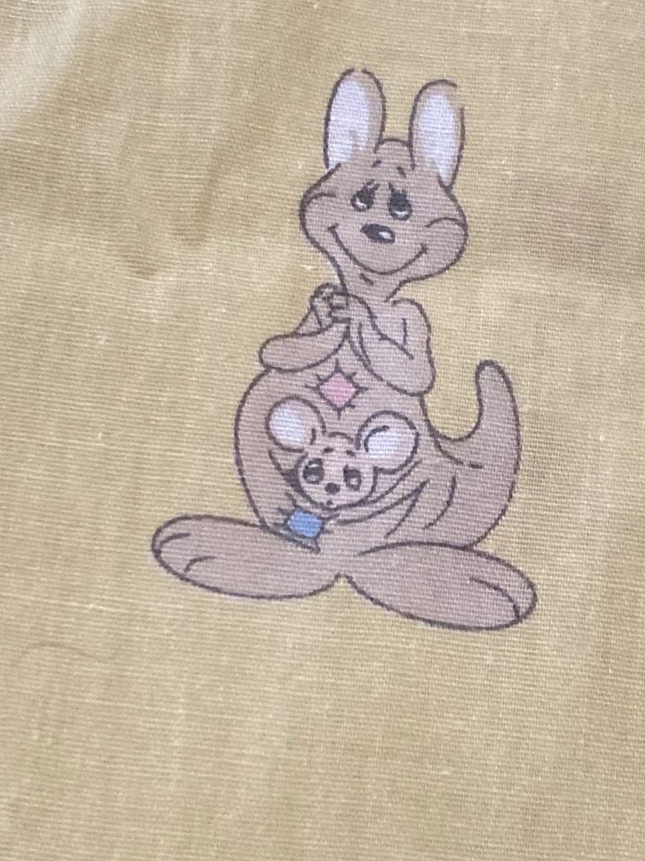 Precious Moments Sheep Teddy Bears Bunnies on Yellow Spectrix Fabric Paragon 5Y - Image 2 of 4