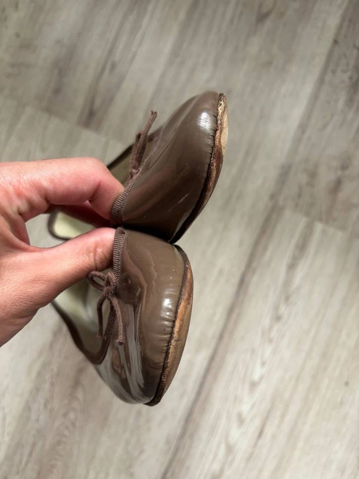 Zapatos planos de ballet para mujer Repetto Paris marrón charol talla 40 EU / 9,5 EE. UU. Foto 2 de 4