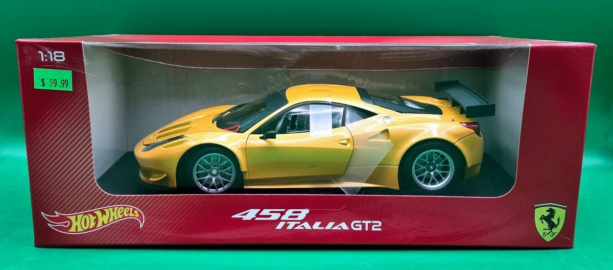 ホットウィール 1/18 FERRARI 458 ITALIA GT2 1/18 HOT WHEELS ELITE FERRARI 458 GT2 , RED , LAUNCH VERSION