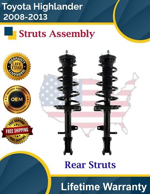 Premium Quality OE Rear Struts for 2008-2013 Toyota Highlander Lifetime Warranty