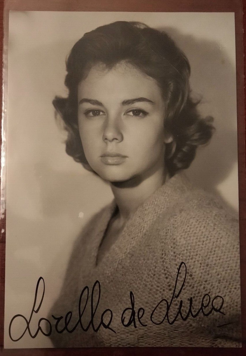 1950 FOTOGRAFIA CON AUTOGRAFO DELLA GRANDE ATTRICE LORELLA DE LUCA