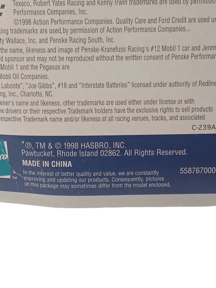 Nascar 1998 Rusty Wallace Winner's Circle Tech Series Diecast con chasis de extracción Foto 4 de 4
