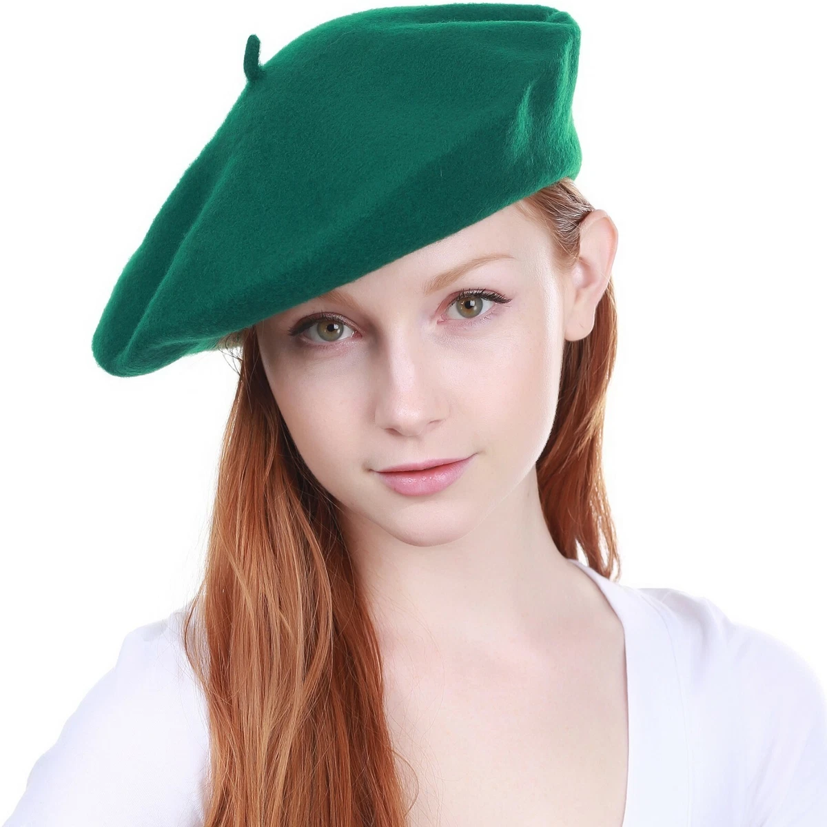 Green 100% Wool Beret Hats for Women for sale | eBay