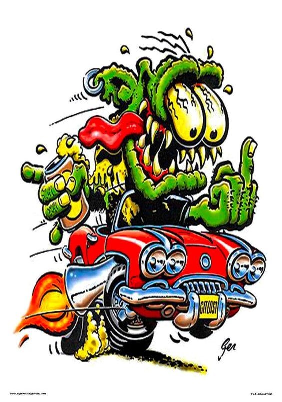USヴィンテージ　シュリンク&ステッカー付　RODSn' RATFINKS Johnny Lightning Ed Roth's Rat Fink Towing Service 1966