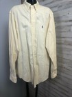 Ralph Lauren Polo Men's Pale Yellow 100% Cotton Button Up Large