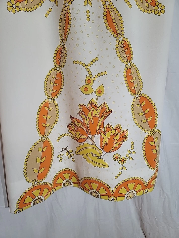 Vestido Floral Vintage 1973 Boho Hippie Mod Psicodélico Starburst Talla Pequeña Foto 4 de 4