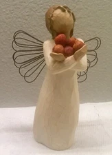 Willow Tree Good Health 2003 Susan Lordi Figurine Holding Apples by Demdaco