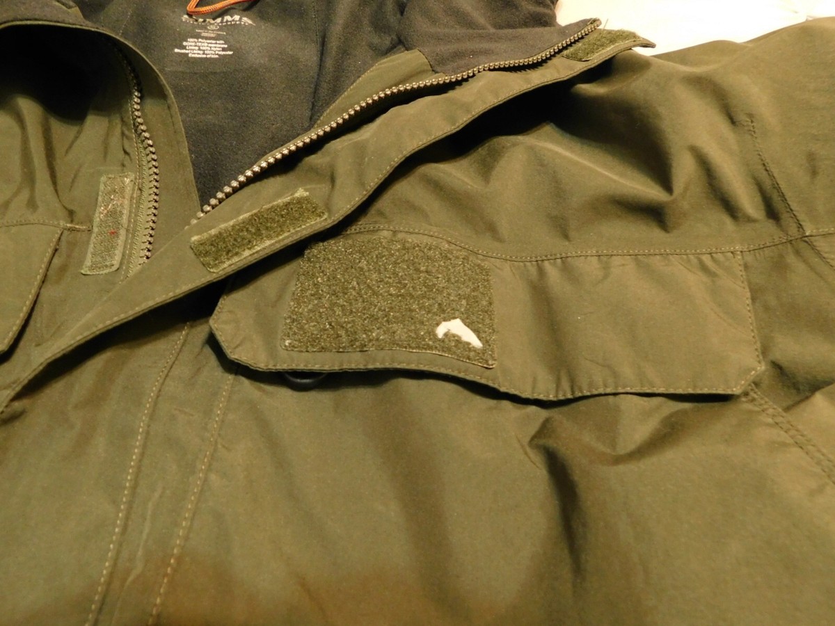 Simms Fly Fishing Jacket GORE-TEX Size XL Olive Green | eBay