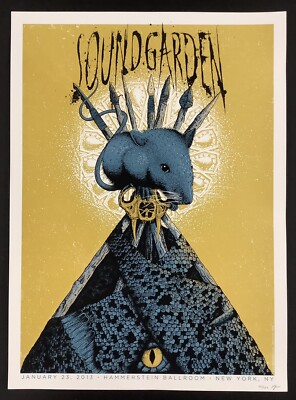 Soundgarden Concert Poster 18x24 Hammerstein New York 1/23/13 Neal