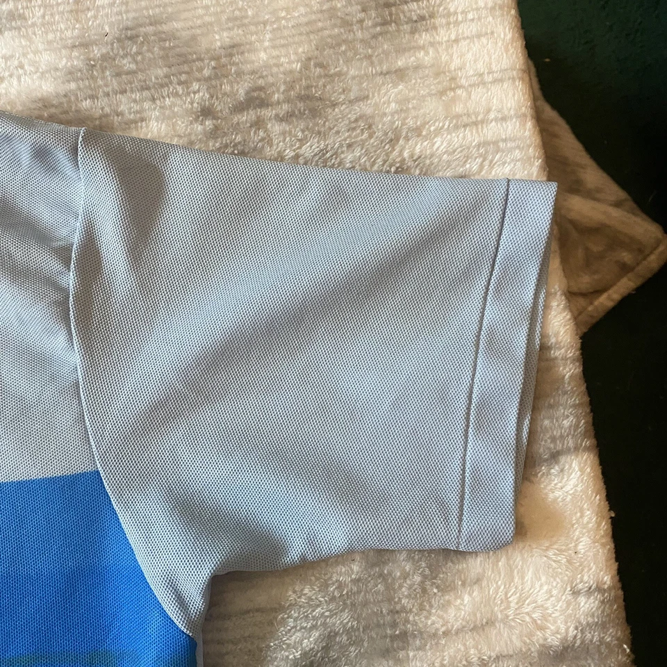 Camiseta tejida de una sola puntada de surfista con impresión fotográfica rara vintage de los años 70 azul claro talla L Foto 4 de 4