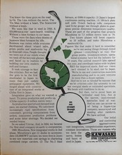 1969 Kawasaki Steel Corp. Vintage Print Ad, Broken Glasses Illustration