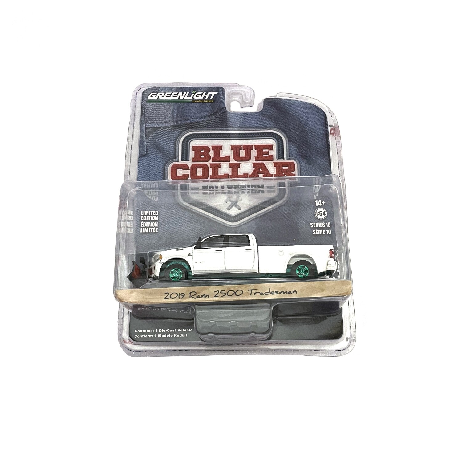 GREENLIGHT GREEN MACHINE 35220-E 1:64 2019 Ram 2500 Tradesman with Snow Plow - B