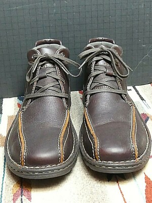 Clark\'s Men\'s 11 M Brown Leather Ankle Boots Lace Up Clarks Chukka Boots Mens 11 M Buschacre 2 Brown Leather Lace  main image 2