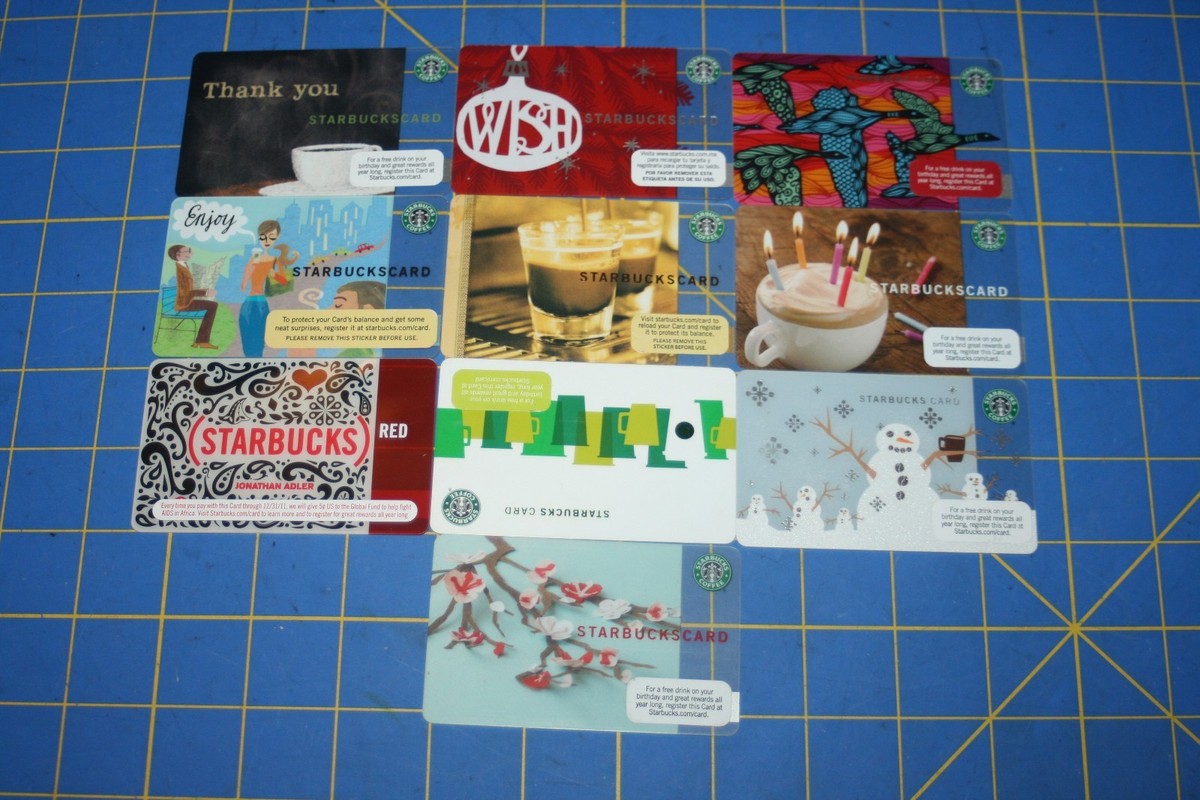 Starbucks Gift Cards Lot - Set of 10 Different style for