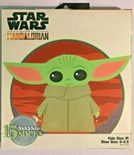 15 DAYS OF SOCKS STAR WARS THE MANDALORIAN KIDS SIZE MEDIUM 9-2.5  NEW 