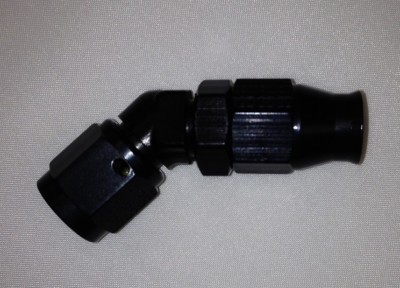 Fragola 200106-BL Fitting #6 Straight Push Lock Black
