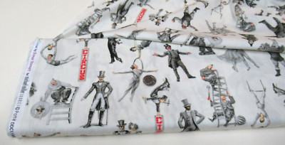 Michael Miller quilt-craft fabric CIRCUS PERFORMERS crm 2 yds (ddc-11968) Circus