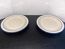 Elegance II Collection Mariner Blue Tea Cup Saucers -Japan Set Of 2 -*READ*