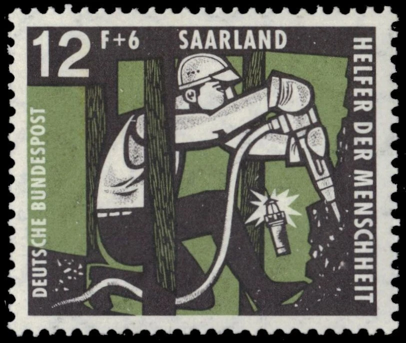 SAAR B118 - Berlin Youth Education Fund "Miner with Drill" (pb55832) - Image 1 of 1